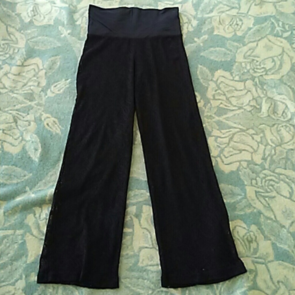 Sheer Lace High Waisted Festival Pants